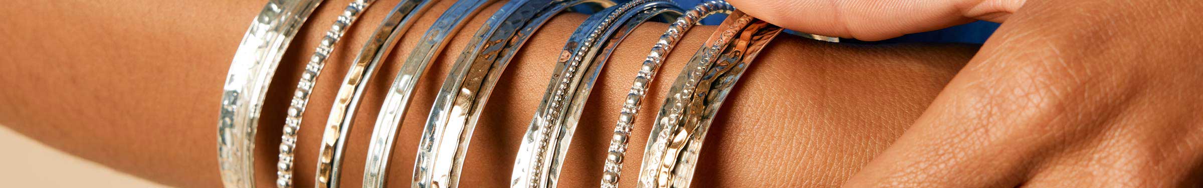 Silver Stacking Bangles