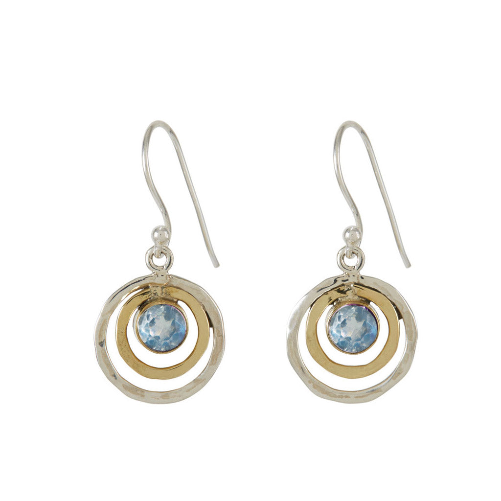 Personalised Birthstone Infinity Universe Drop Earrings
