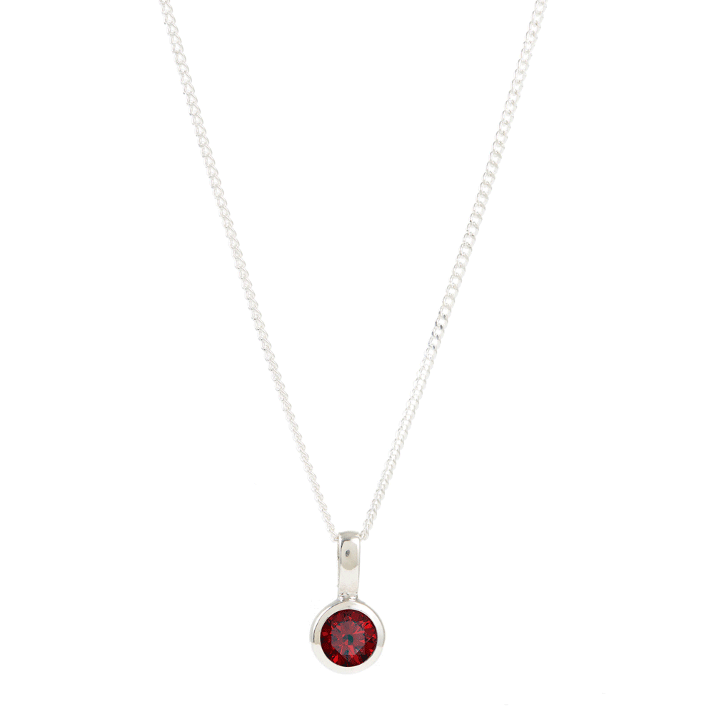Silver Birthstone Necklaces