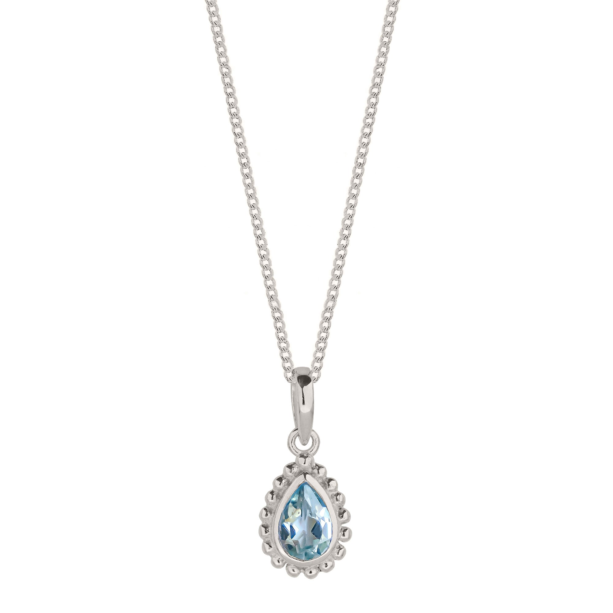 November Birthstone Silver Pendant