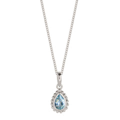 November Birthstone Silver Pendant