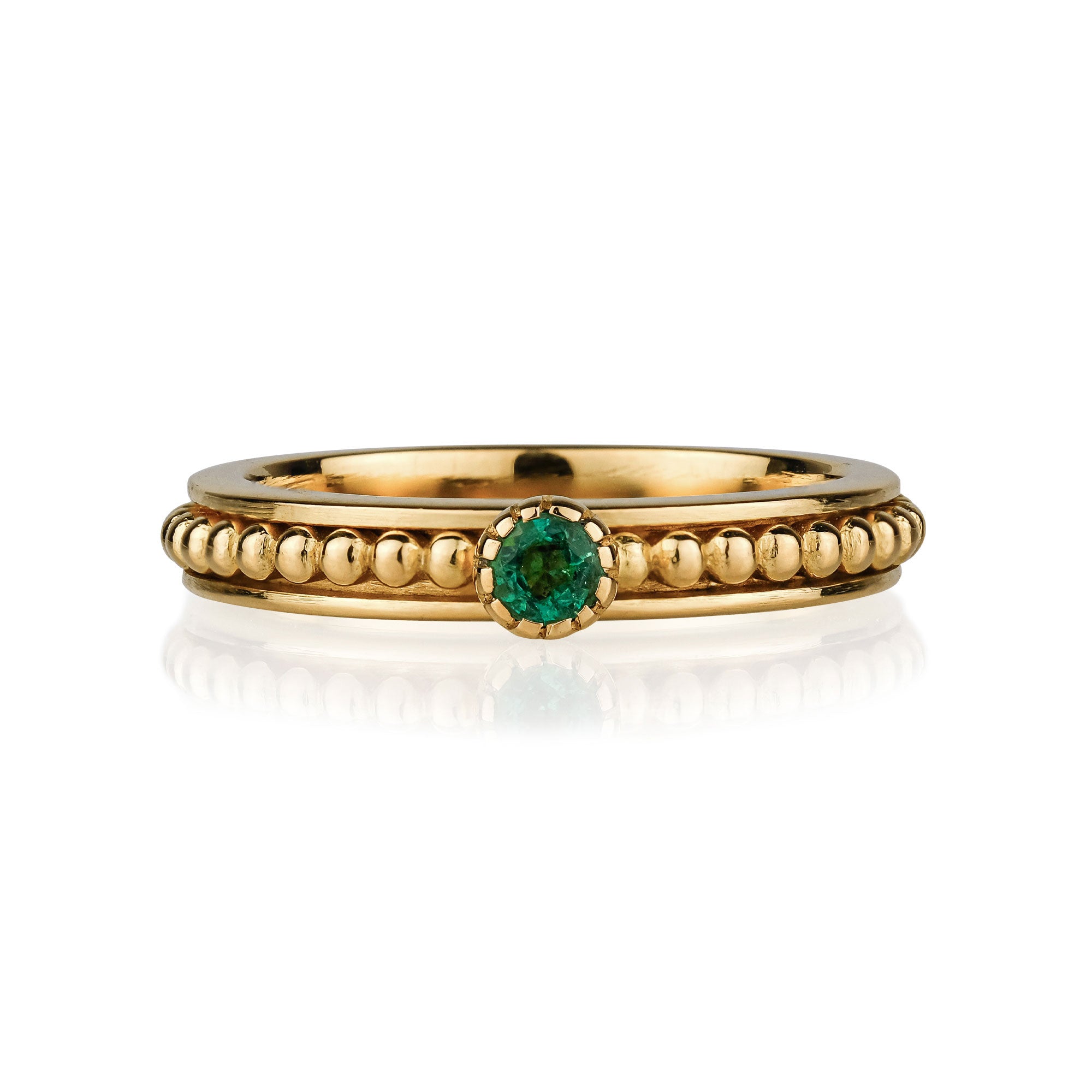 Lalita Gold Emerald Spinning Ring