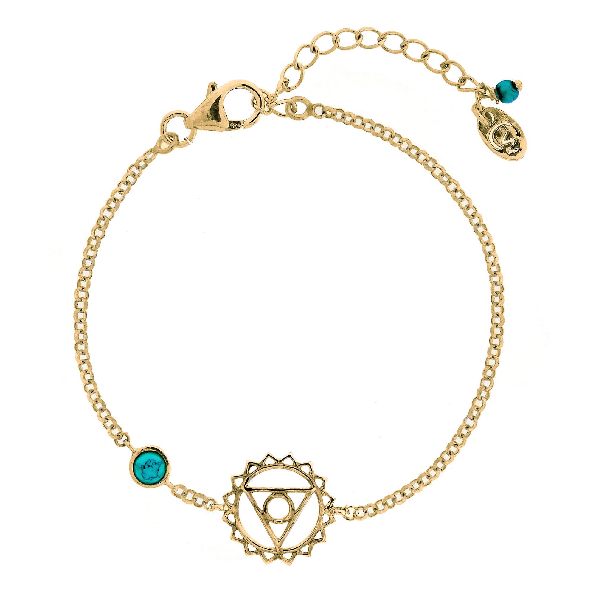 THROAT CHAKRA BRACELET GOLD