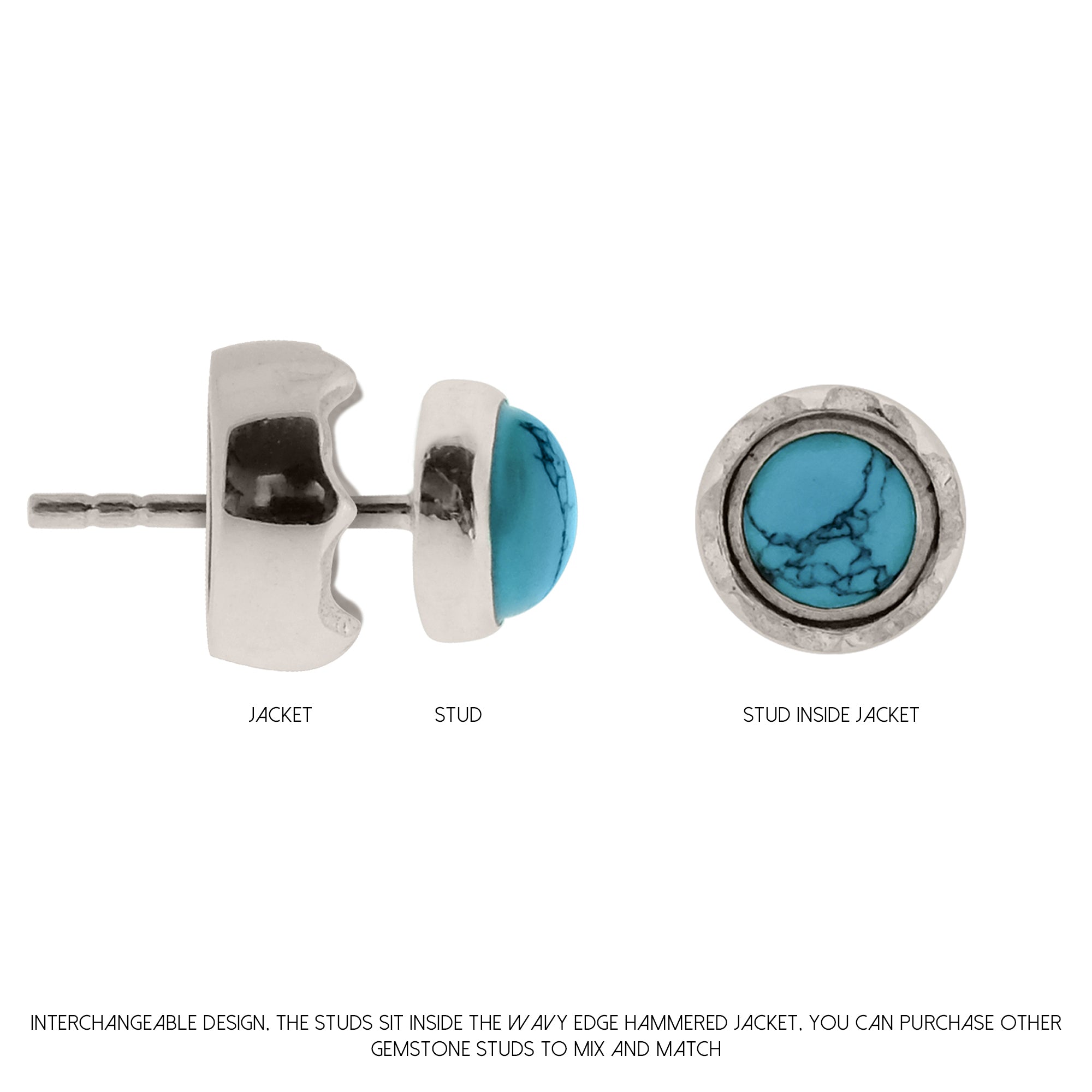 Maya Turquoise Studs and Jacket