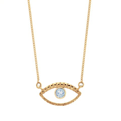 EYE OF INTUITION TOPAZ NECKLACE GOLD
