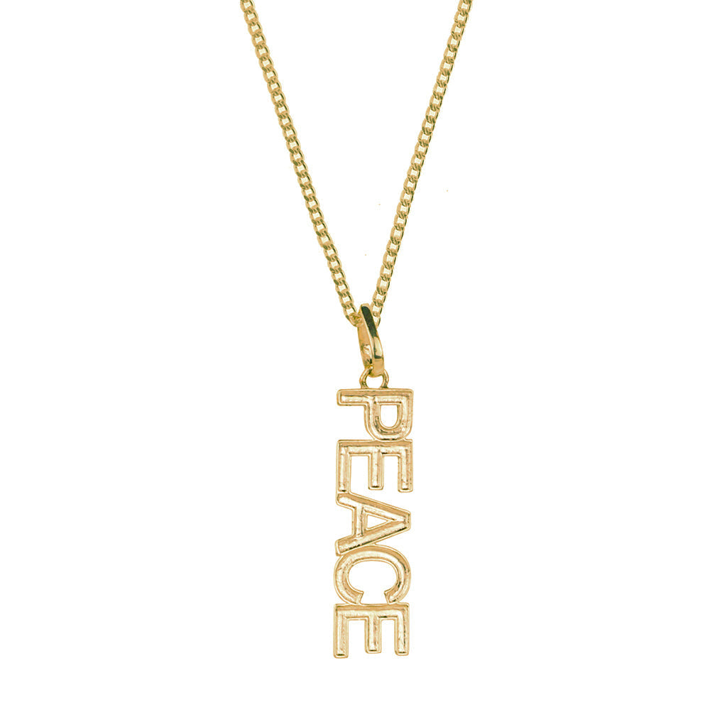 Peace Rocks Gold Necklace