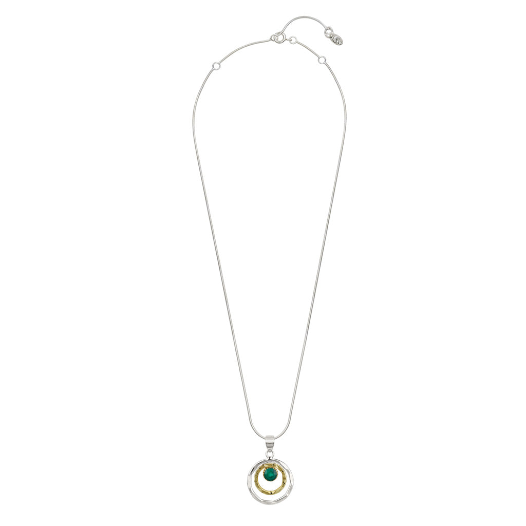 GREEN ONYX INFINITY NECKLACE