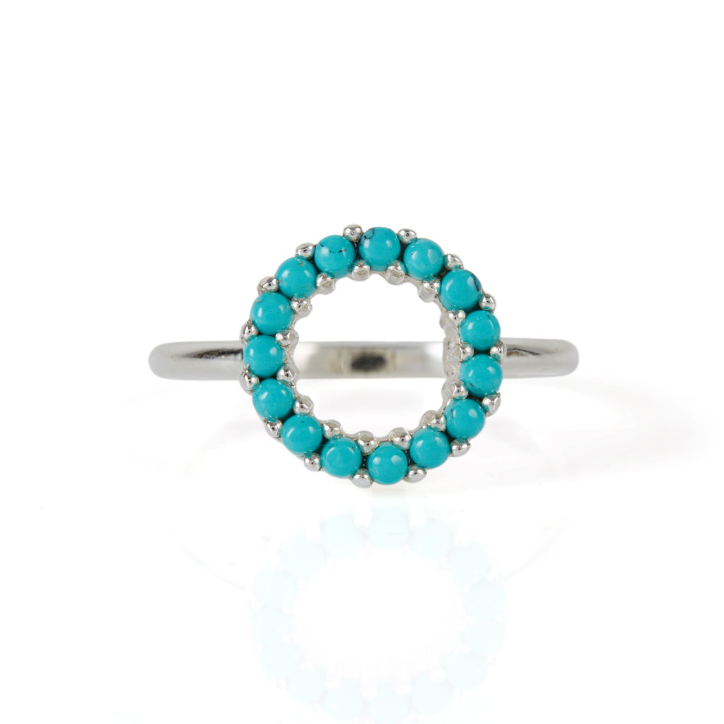 Halo Radiance Turquoise Ring