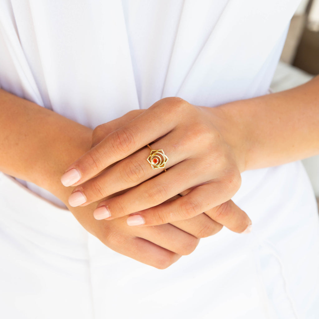 SACRAL CHAKRA RING GOLD