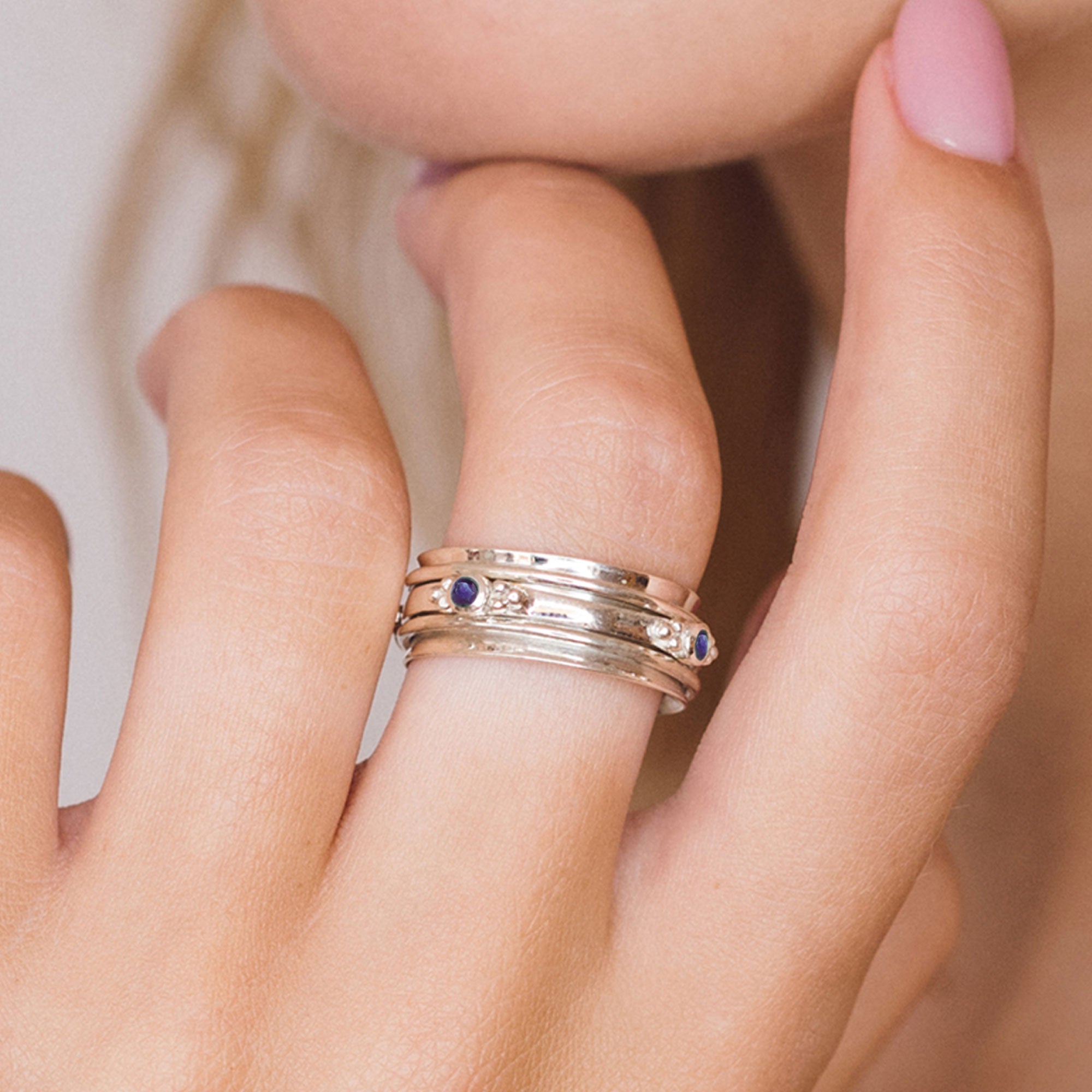 Rajalita Wisdom Sapphire Spinning Ring