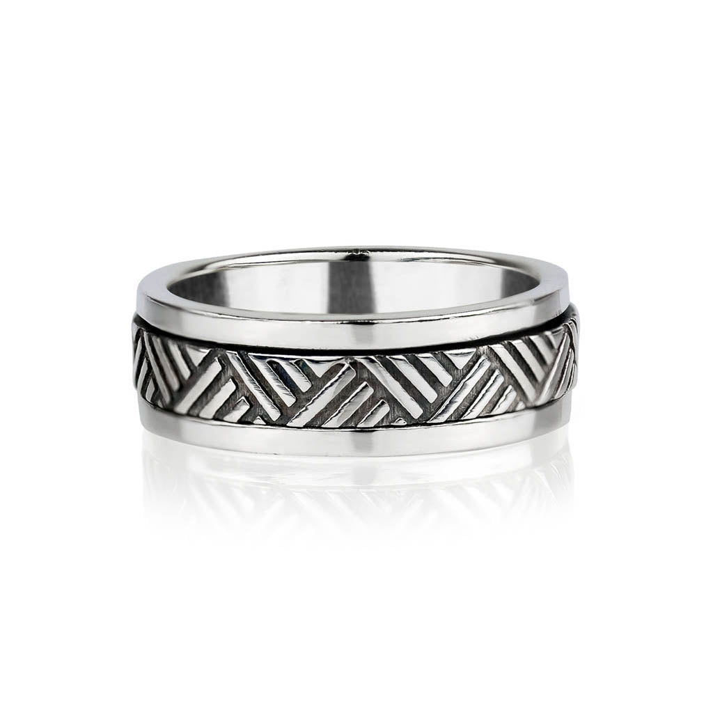 Mayan Warrior Men's Spinning Ring