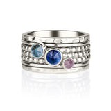 Gemstone Silver Spinning Ring