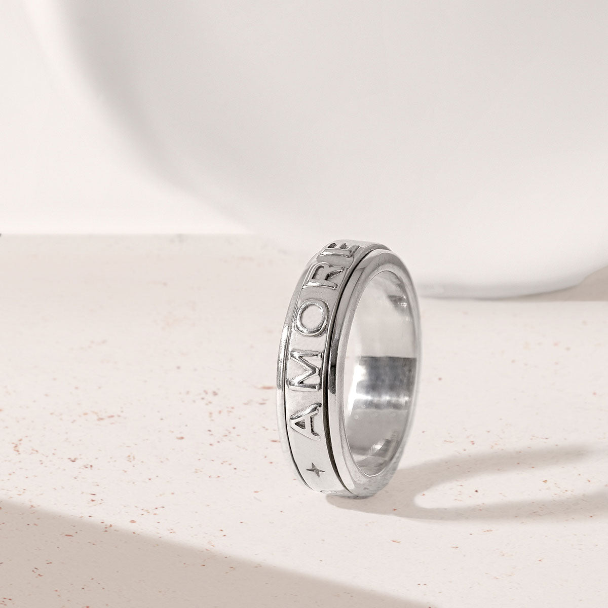 Amore Handmade Silver Spin Ring