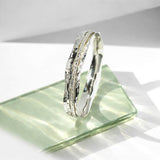 Sterling Silver Hammered Spinning Bangle