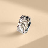 Karma Abundance Men's Silver Spinning Ring