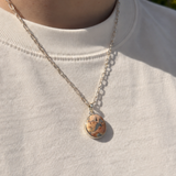 Coral Meligano Jasper Gemstone Necklace