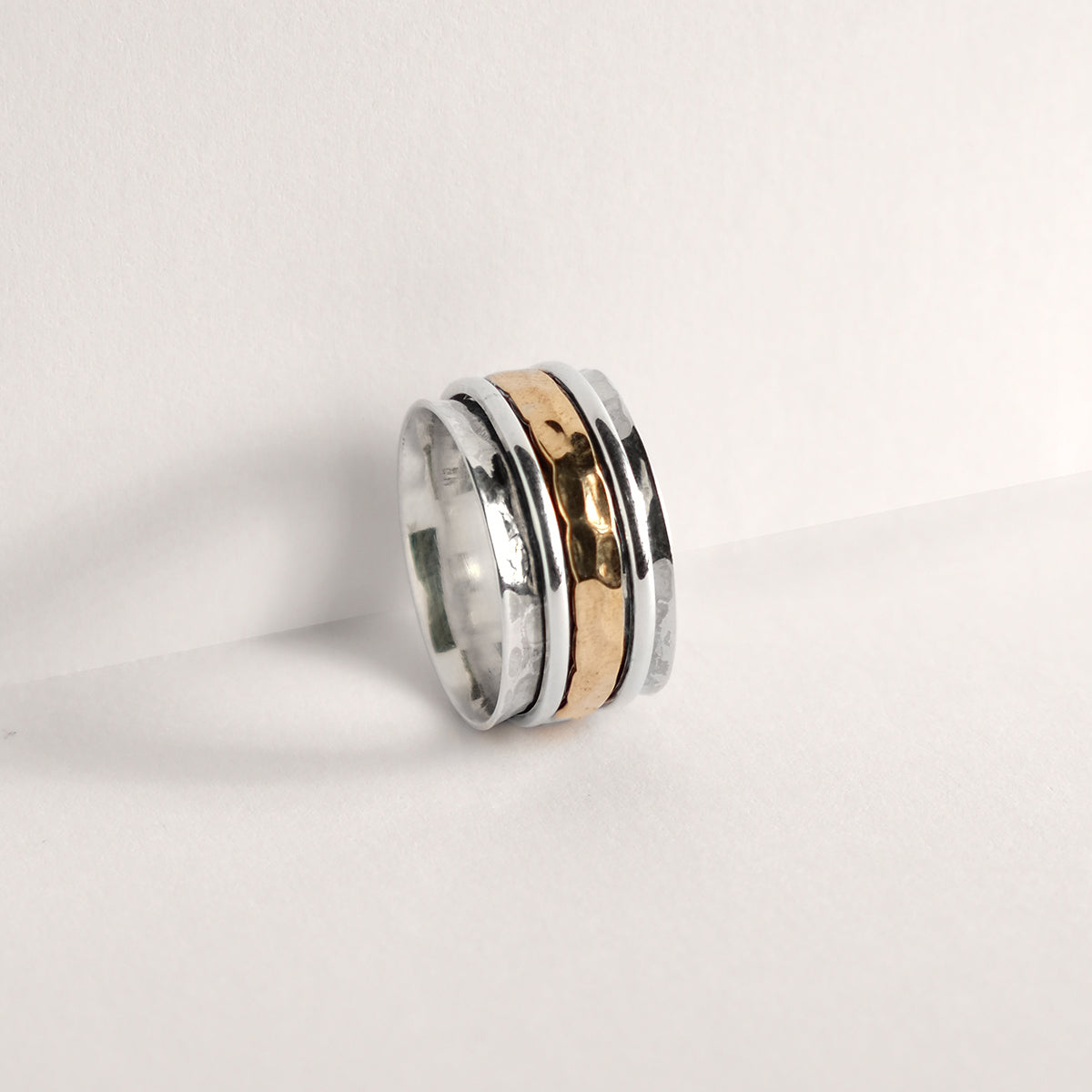 Karma Fortune Men's Mixed Metal Spinning Ring