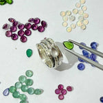 Handpicked Gemstones, Handmade Spinning Rings, Handmade Gemstone Ring, Sterling Silver Handmade Gemstone Spin Ring