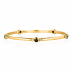 Gold Sapphire Stacking Bangle