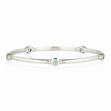 November Birthstone Silver Bangle