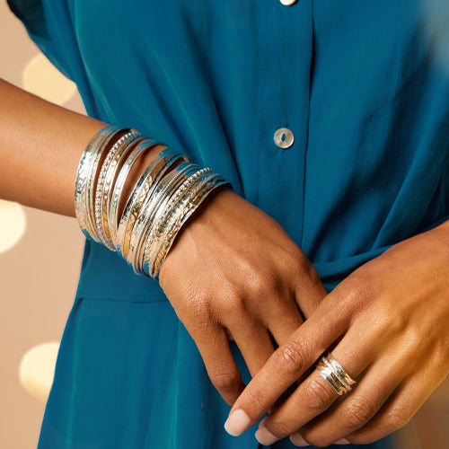 Silver Spinning Bangles
