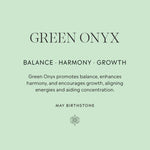 Green Onyx Gift Card Back