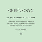 Green Onyx Gift Card Back