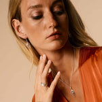 Rose Quartz Healing Stone Necklace Sterling Silver