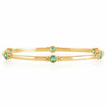 HOLI JEWEL EMERALD GOLD BANGLE