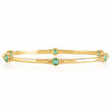 HOLI JEWEL EMERALD GOLD BANGLE