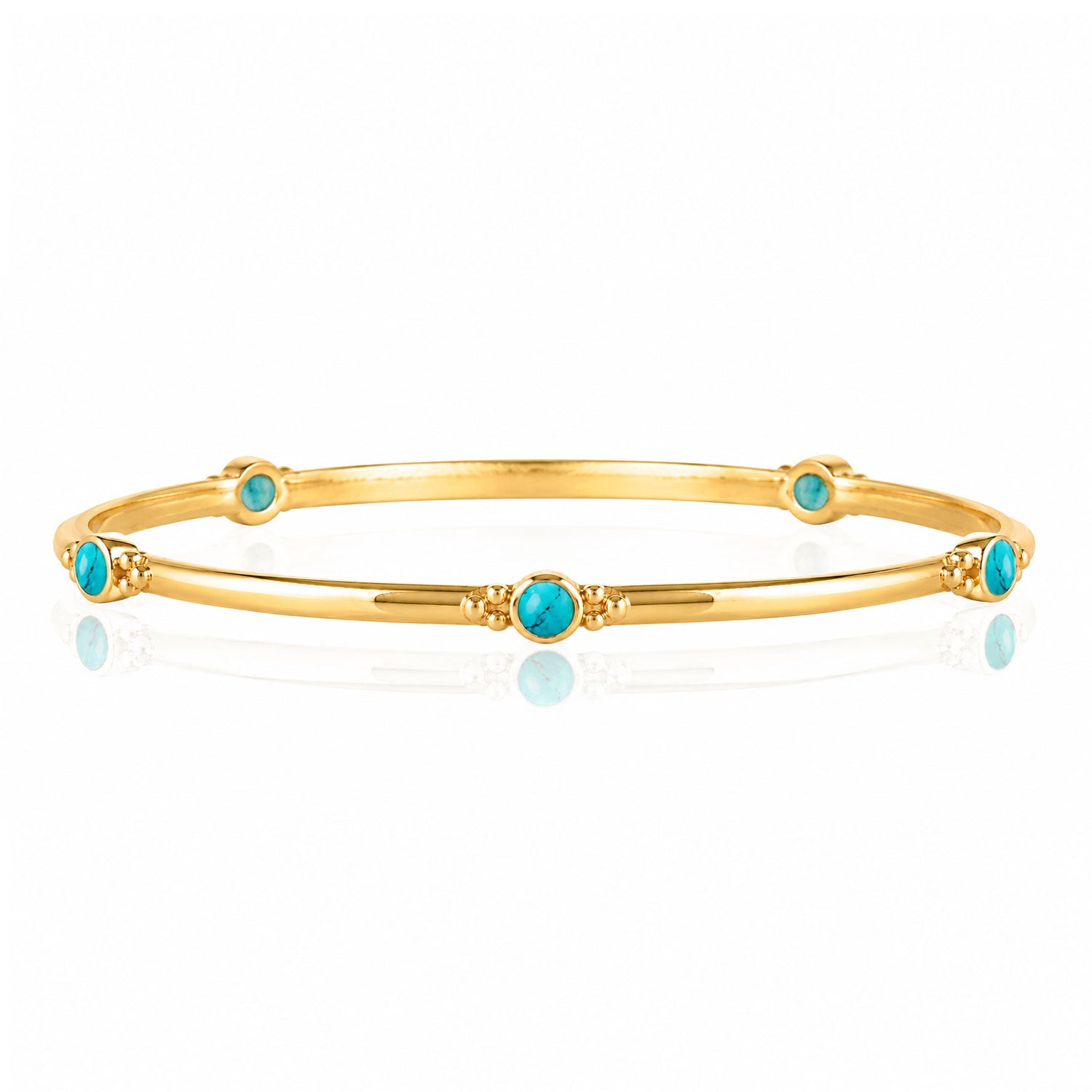 Holi Jewel Turquoise Gold Bangle, Turquoise Gold Bangle, Gold Turquoise Stone Bangle, Gold December Birthstone Bangle