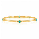 Holi Jewel Turquoise Gold Bangle