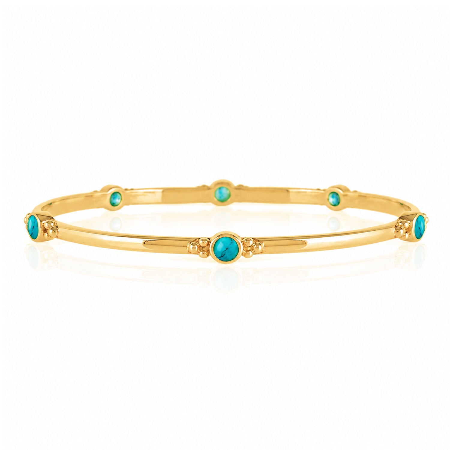 Holi Jewel Turquoise Gold Bangle