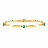 Holi Jewel Turquoise Gold Bangle