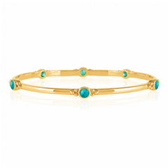 Holi Jewel Turquoise Gold Bangle
