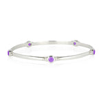 Sterling Silver Gemstone Bangle