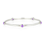 Sterling Silver Gemstone Bangle
