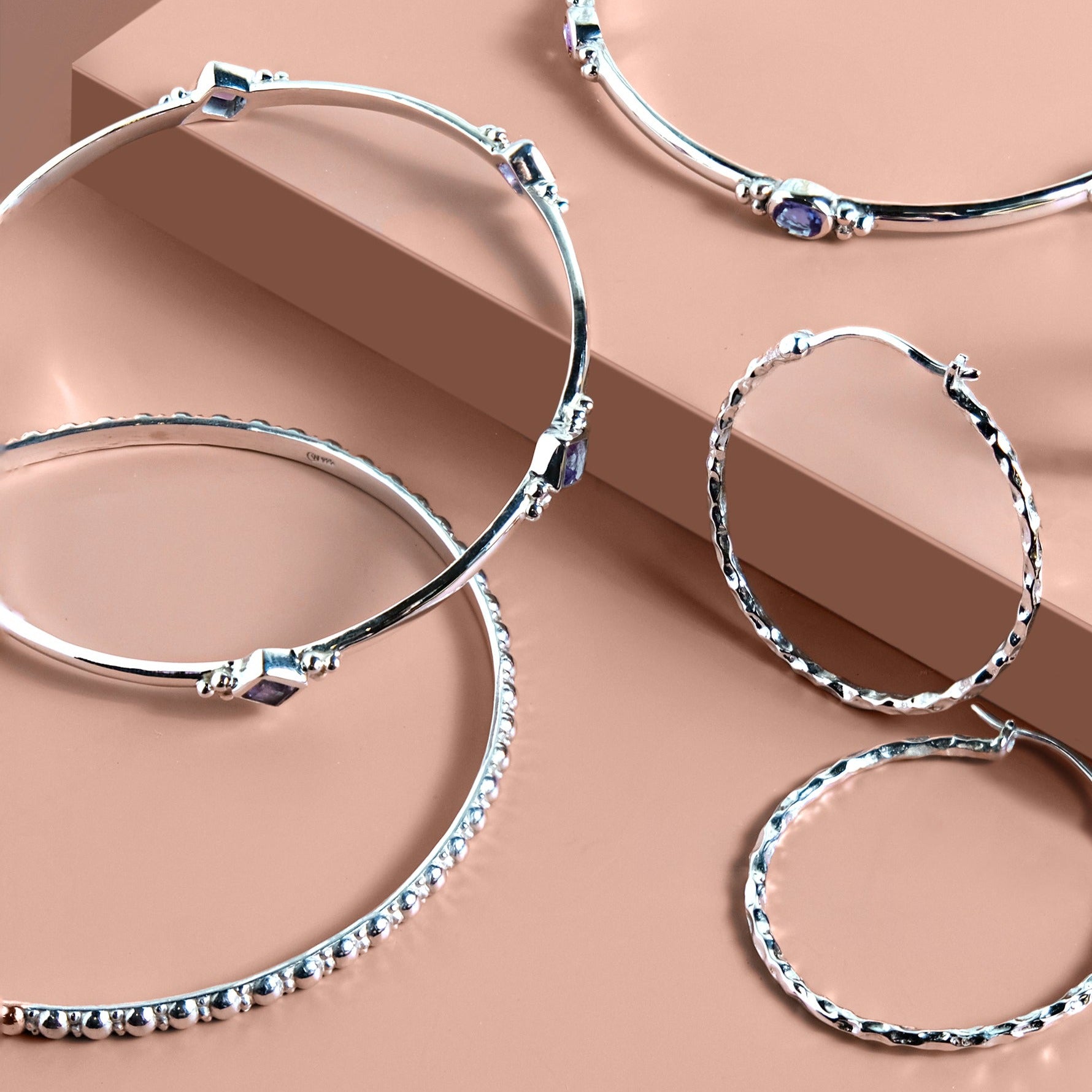 Maharani Silver Stacking Bangle