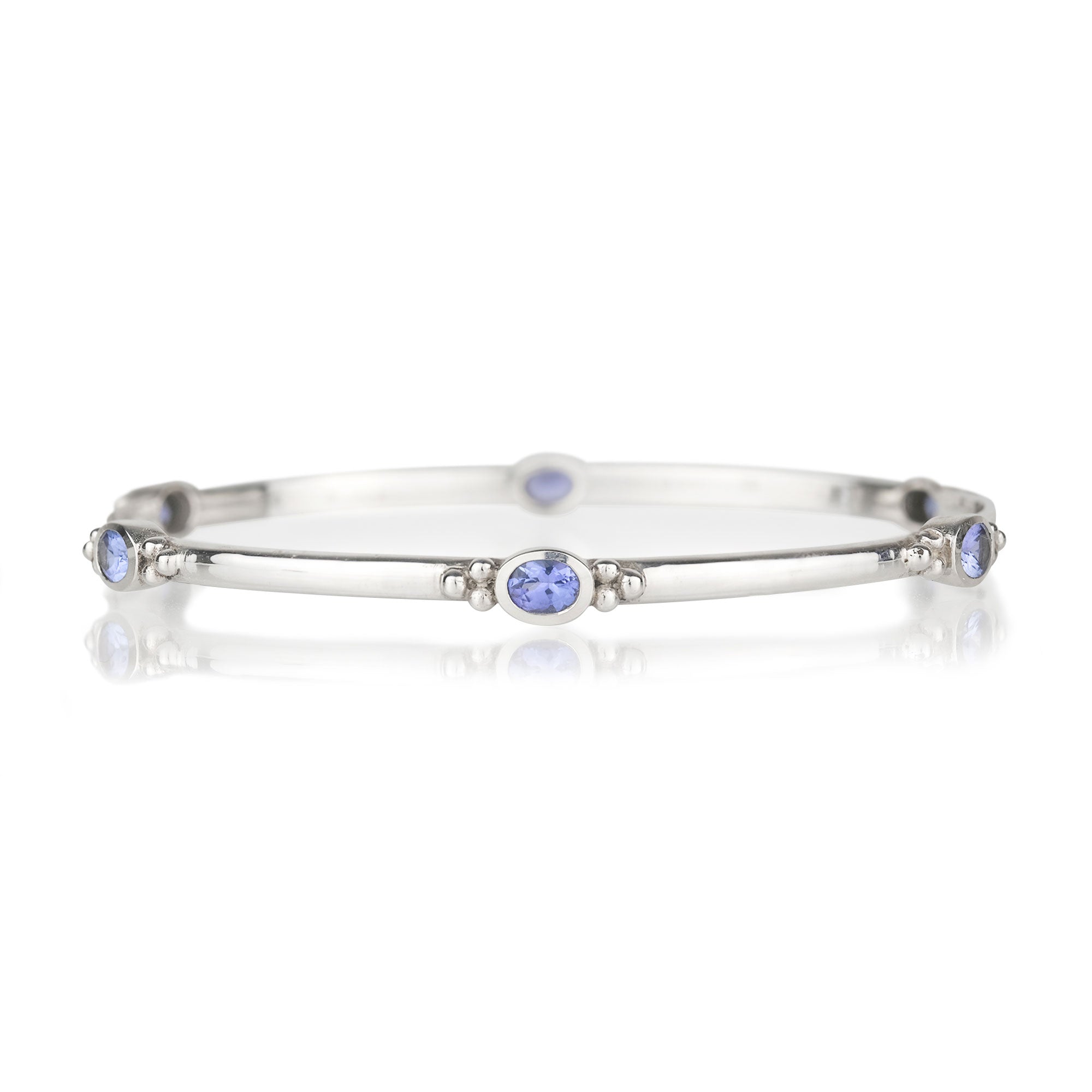 Holi Jewel Silver Tanzanite Bangle