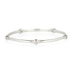 Handmade Personalised Birthstone Silver Bangle