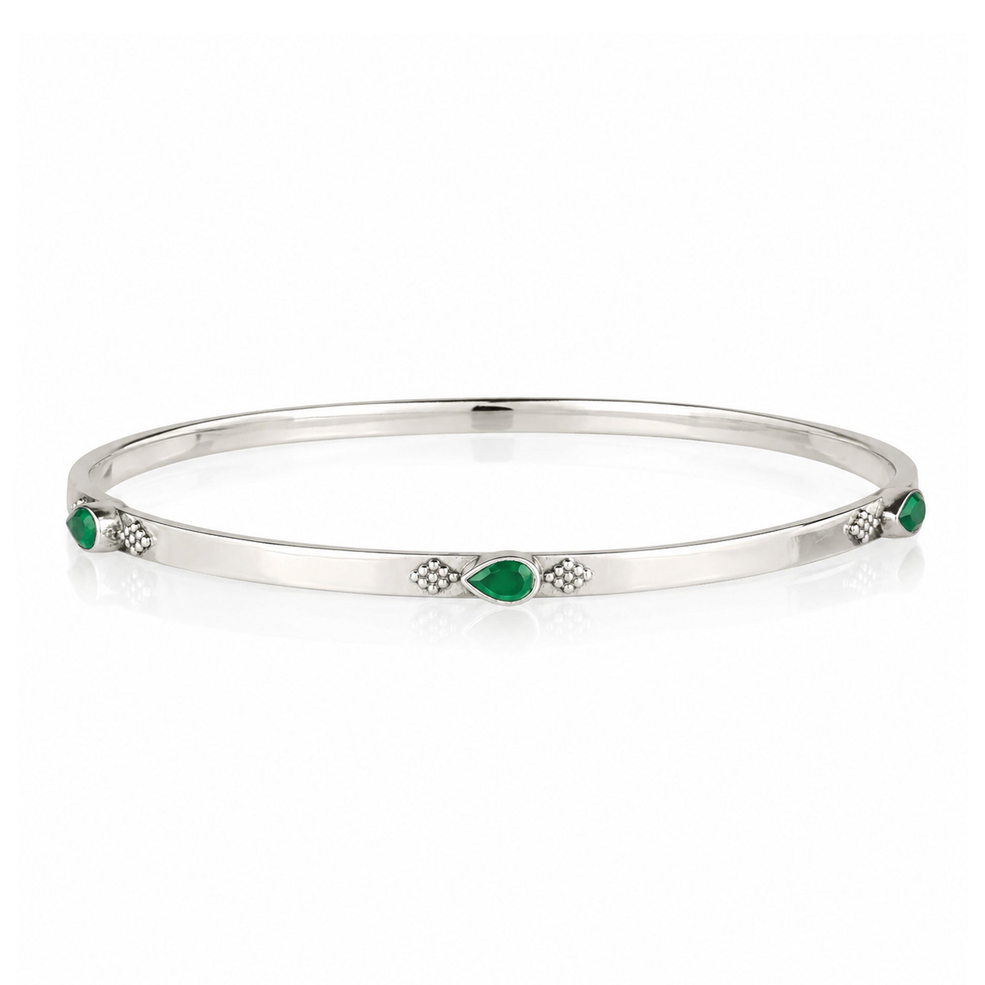 Amara Bliss Green Onyx Stacking Bangle