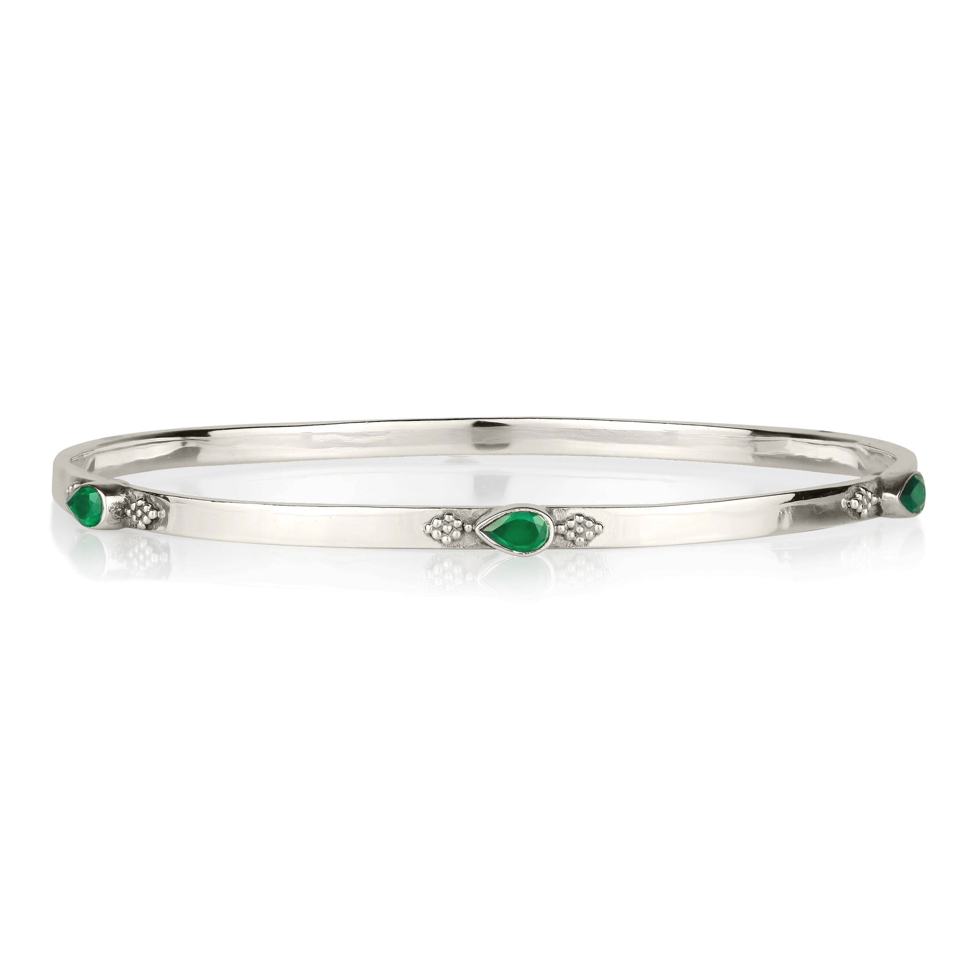 Amara Bliss Green Onyx Stacking Bangle