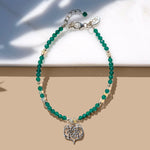 Green Onyx and Opal Gemstone Bracelet