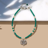 Green Onyx and Opal Gemstone Bracelet