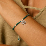 Green Onyx and Opal Gemstone Bracelet