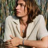 Celtic sterling silver mens bangle with matching necklace and ring