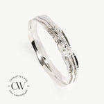 Sterling silver hammered spinning bangle