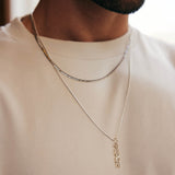 Silver Snake Chain with Peace Pendant