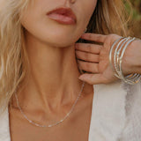 Sterling Silver Paperclip Princess Chain, Silver Diamond Cut Paperclip, Paperclip Silver Princess Chain, Silver Layering Chains, Silver Chains for Her