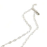 Sterling Silver Diamond Cut Paperclip Chain, Paperclip Chain, Diamond Cut Chain, Silver Diamond Cut Layering Chain, Adjustable Silver Paperclip Chain, Silver Princess Link Chain